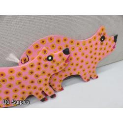 S-53: Folk Art Pigs – Signed