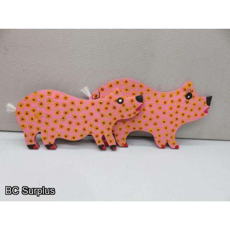 S-53: Folk Art Pigs – Signed