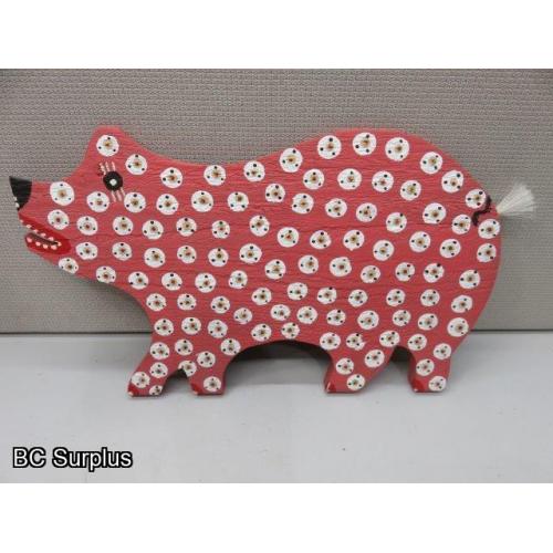 S-54: Folk Art Pig – Signed