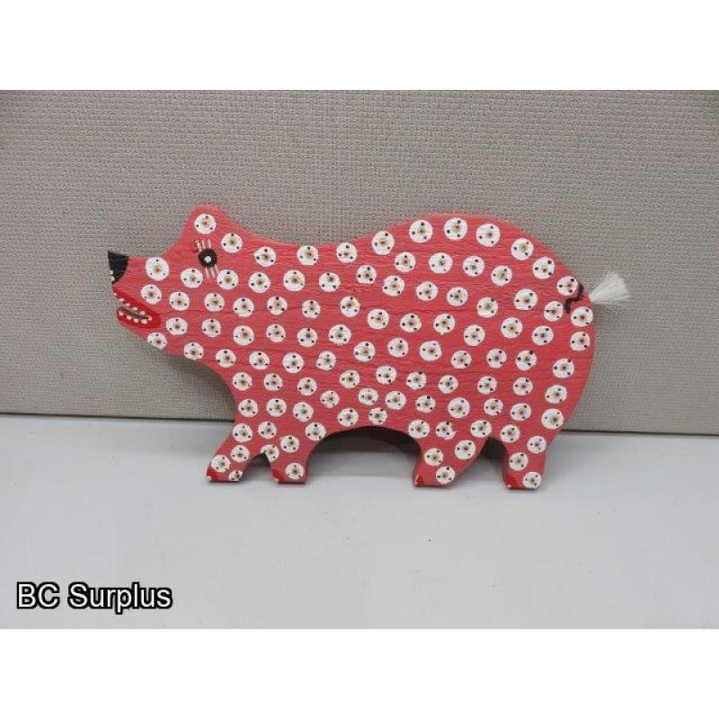 S-54: Folk Art Pig – Signed