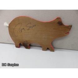 S-54: Folk Art Pig – Signed