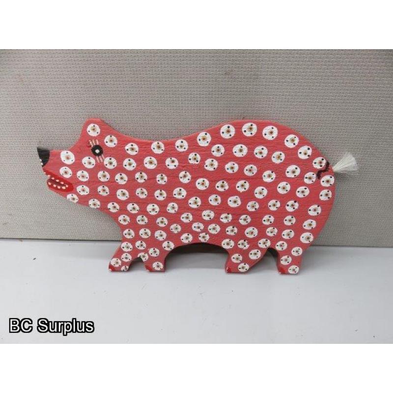 S-54: Folk Art Pig – Signed