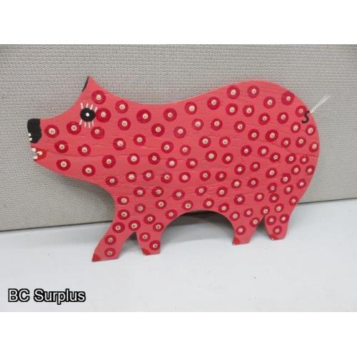 S-55: Folk Art Pig – Signed