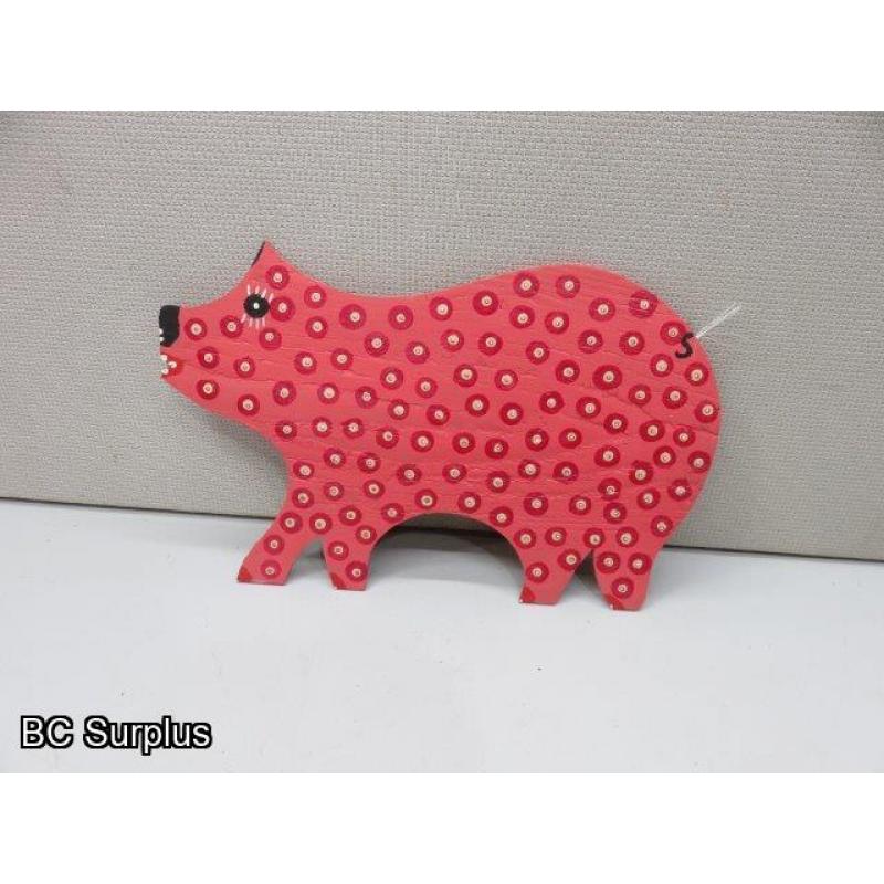 S-55: Folk Art Pig – Signed