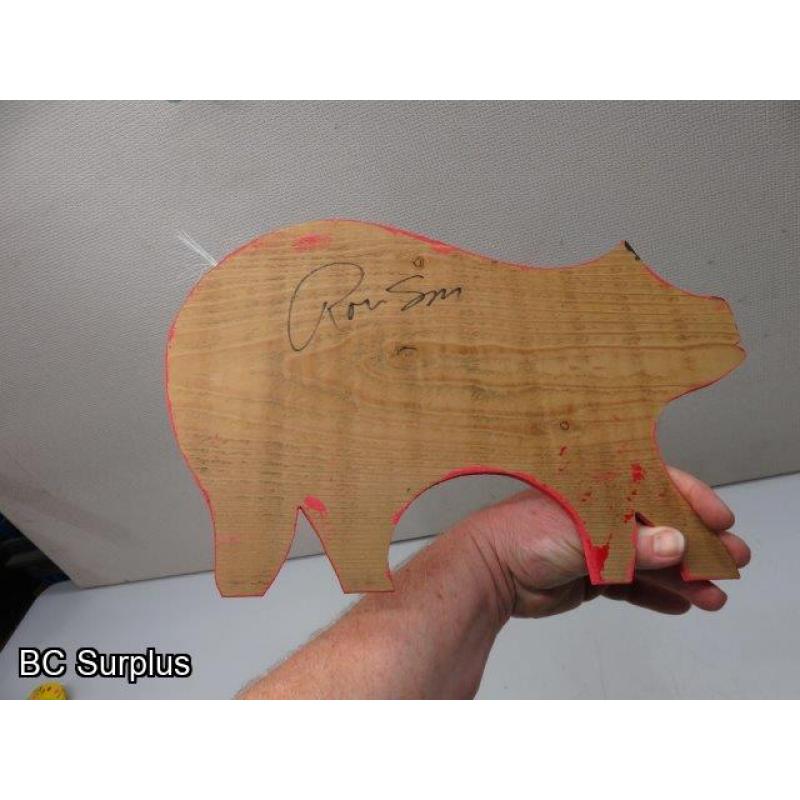 S-55: Folk Art Pig – Signed