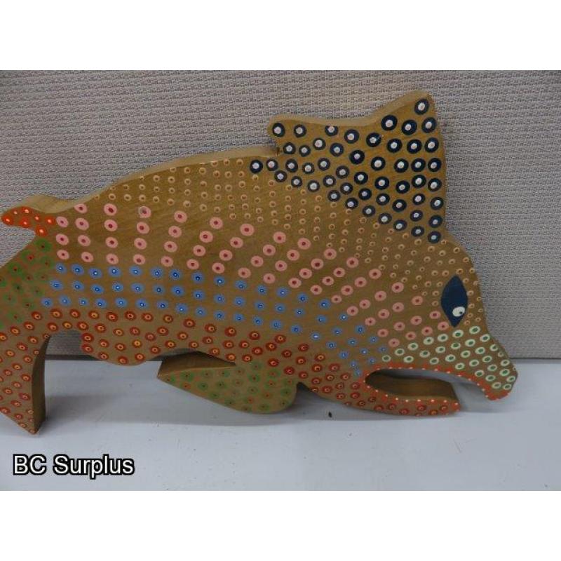 S-60: Folk Art Gold Fish – Signed & Dated