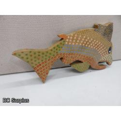 S-60: Folk Art Gold Fish – Signed & Dated