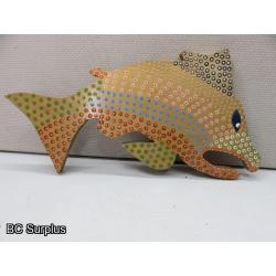 S-60: Folk Art Gold Fish – Signed & Dated