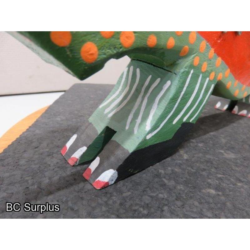 S-75: Folk Art Carved & Painted Fish - “Evolution”