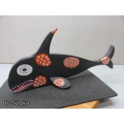 S-76: Folk Art Carved & Painted Killer Whale