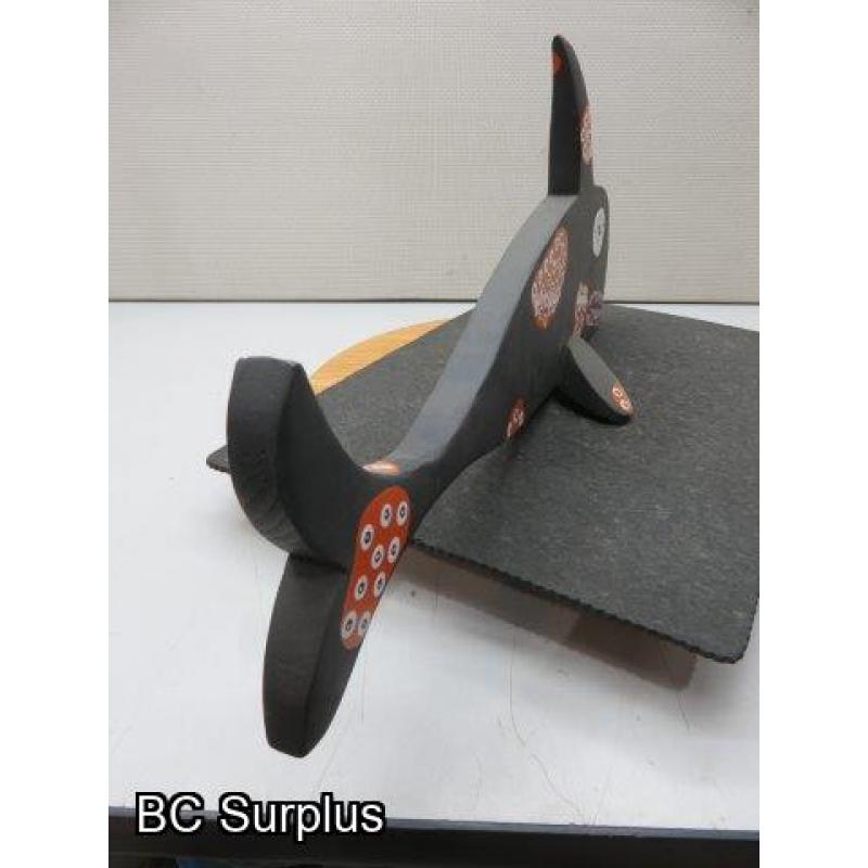 S-76: Folk Art Carved & Painted Killer Whale