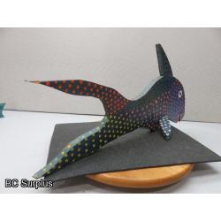 S-79: Folk Art Carved & Painted Wooden Shark