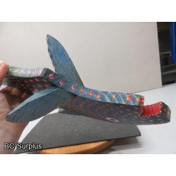 S-79: Folk Art Carved & Painted Wooden Shark