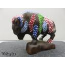 S-65: Folk Art Painted Wooden Bison