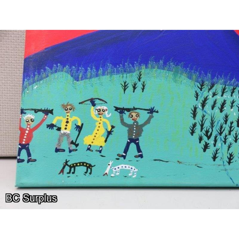 S-89: Original Folk Art Painting – Signed & Dated