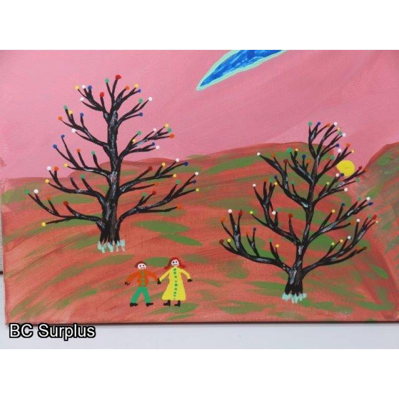 S-92: Original Folk Art Painting – Signed & Dated