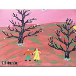 S-92: Original Folk Art Painting – Signed & Dated