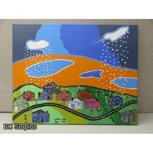 S-99: Original Folk Art Painting – Signed & Dated