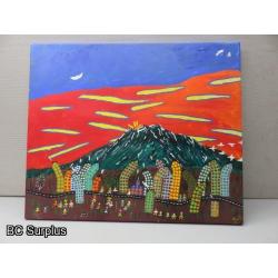 S-105: Original Folk Art Painting – Signed & Dated