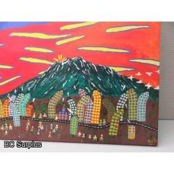 S-105: Original Folk Art Painting – Signed & Dated