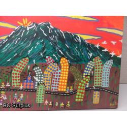 S-105: Original Folk Art Painting – Signed & Dated