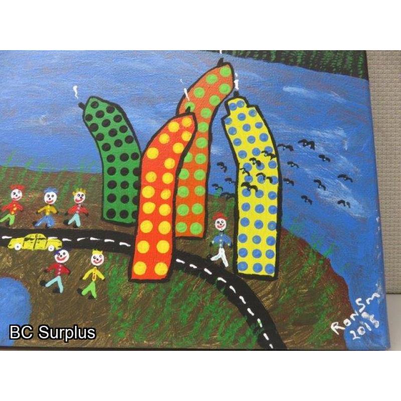 S-112: Original Folk Art Painting – Signed & Dated