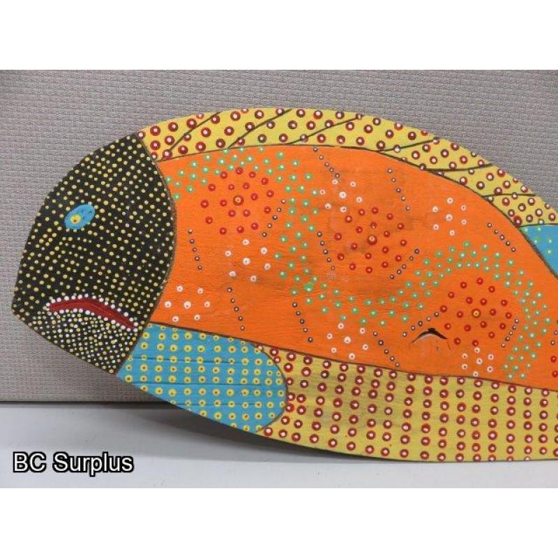 S-125: Folk Art Carved & Painted Fish