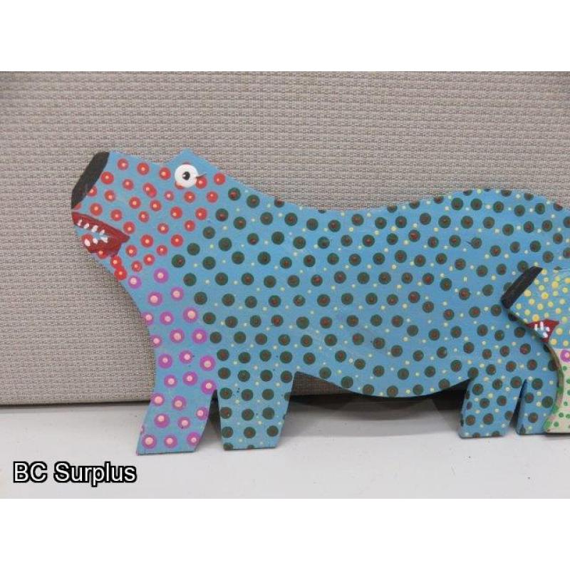 S-129: Folk Art Painted Pig Family