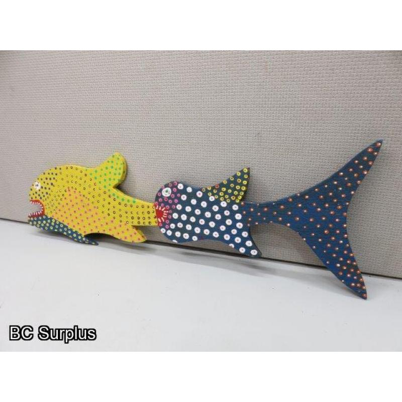 S-130: Folk Art Painted Fish