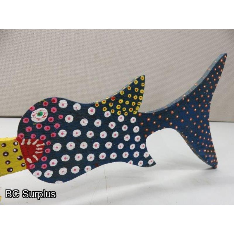 S-130: Folk Art Painted Fish