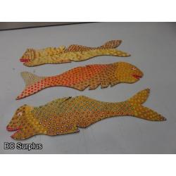 S-131: Folk Art Painted Fish – My Three Fishies