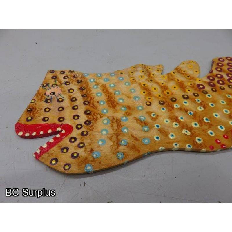 S-131: Folk Art Painted Fish – My Three Fishies