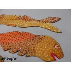 S-131: Folk Art Painted Fish – My Three Fishies