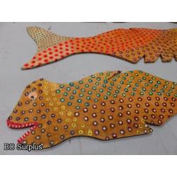 S-131: Folk Art Painted Fish – My Three Fishies