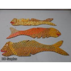 S-131: Folk Art Painted Fish – My Three Fishies