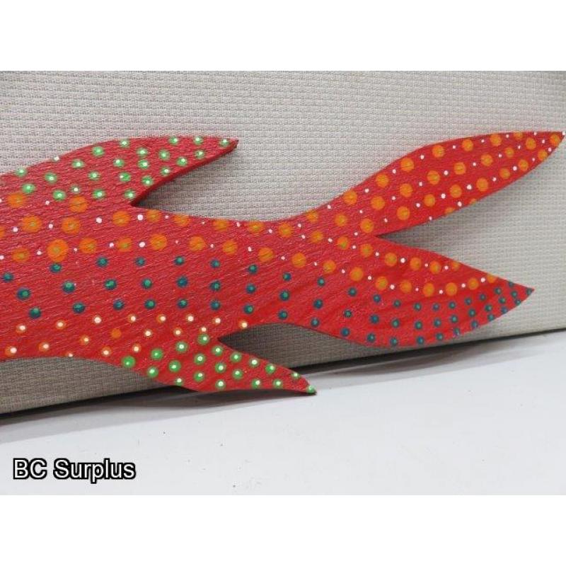 S-132: Folk Art Carved & Painted Fish