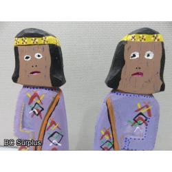 S-133: Twins – Folk Art Figurines – 2 Items