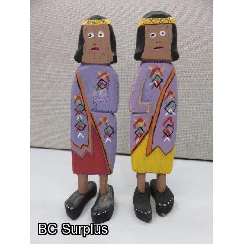 S-133: Twins – Folk Art Figurines – 2 Items