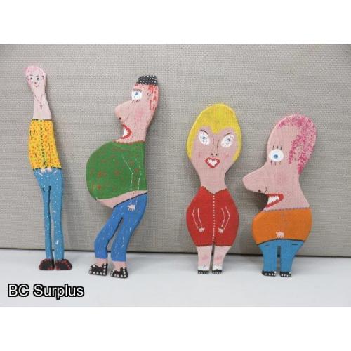 S-134: Dating Couples – Folk Art Figurines – 4 Items