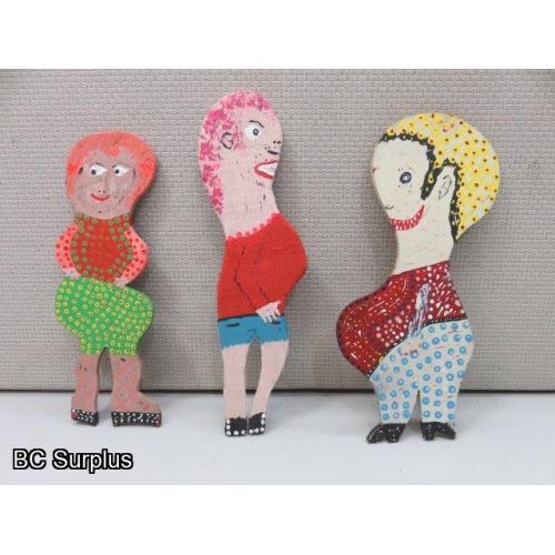 S-135: Young Adults – Folk Art Figurines – 3 Items