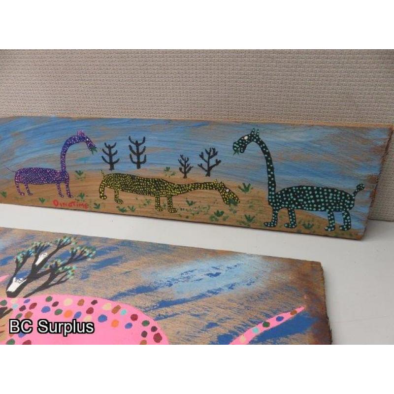 S-137: Kat Kollection – Folk Art Paintings – 5 Items