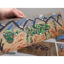 S-137: Kat Kollection – Folk Art Paintings – 5 Items