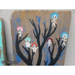 S-141: Original Folk Art Paintings – 5 Items