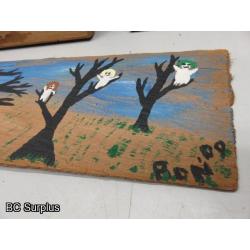 S-142: Original Folk Art Paintings – 4 Items