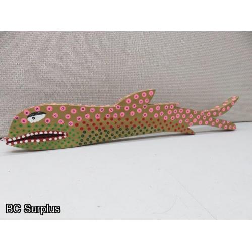 S-144: Folk Art Carved & Painted Fish