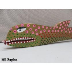 S-144: Folk Art Carved & Painted Fish