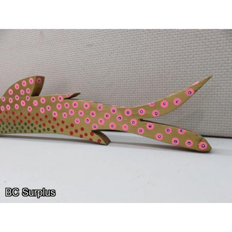 S-144: Folk Art Carved & Painted Fish