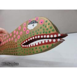 S-144: Folk Art Carved & Painted Fish