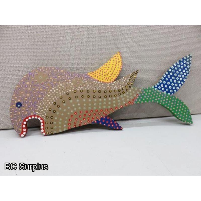 S-145: Folk Art Carved & Painted Fish