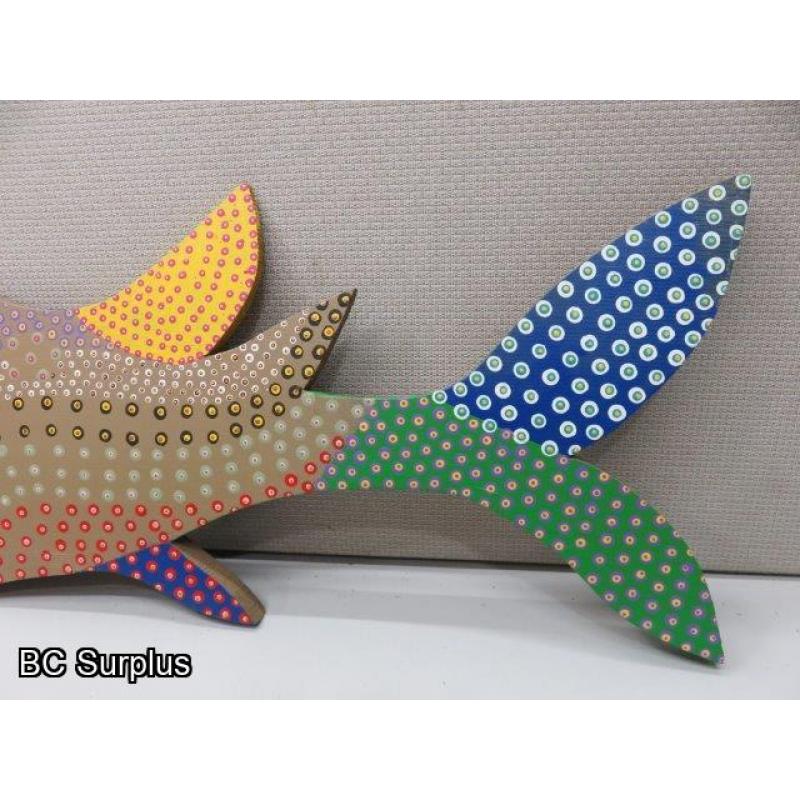 S-145: Folk Art Carved & Painted Fish